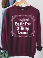 inspired by the fear of being normal