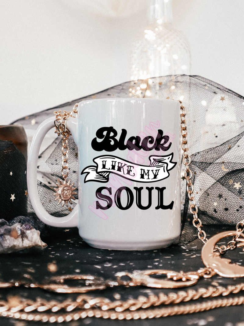 black like my soul coffee mug