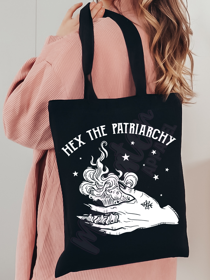 hex the patriarchy tote bag